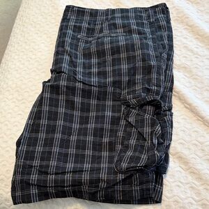 Plaid cargo shorts